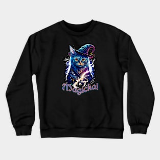 Space Wizard Cat Crewneck Sweatshirt